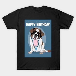 St Bernard dog brings sanitiser and toilet roll for birthday T-Shirt